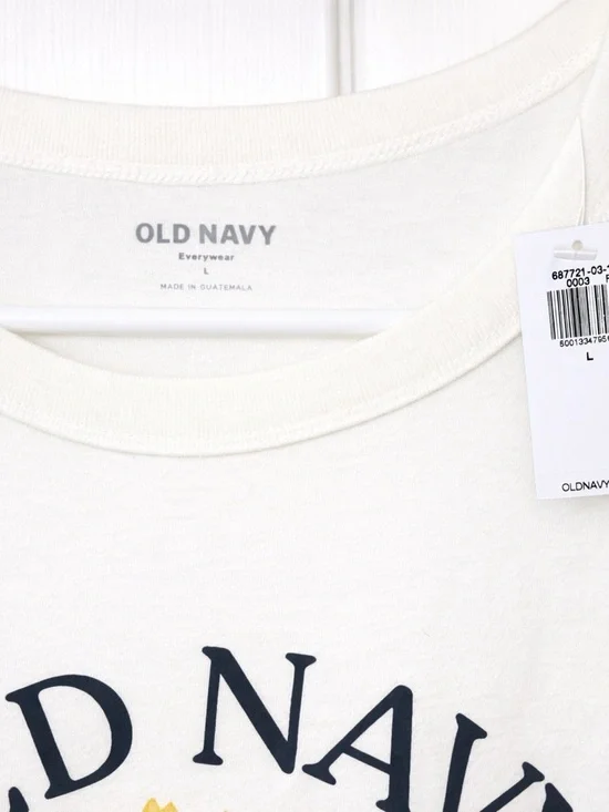 Old Navy Sunflower Graphic Tee Large Cream Yellow Floral San Francisco 1994 - Picture 7 of 8